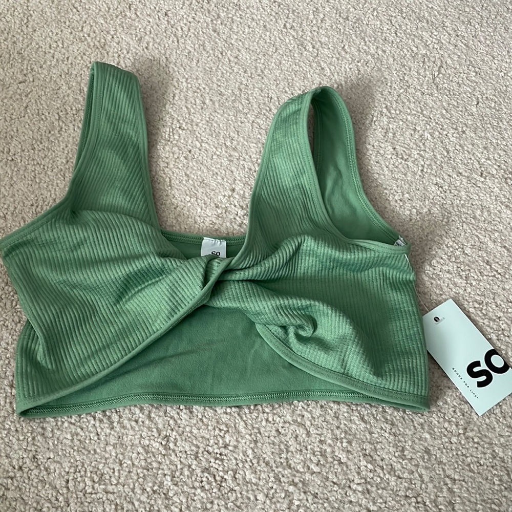 NWT SO lounge crop bra top